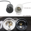 Cable de alimentación de 1,8 m, Bases de lámpara E27, enchufe europeo con cable de interruptor para bombilla LED colgante, soporte de enchufe de suspensión para lámpara colgante e27