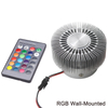 Luz de pared RGB, girasol redondo, 3W, aluminio, 85-265V, para interiores, hogar, Bar, sala de estar, pasillo, Hotel, luz de pared colorida