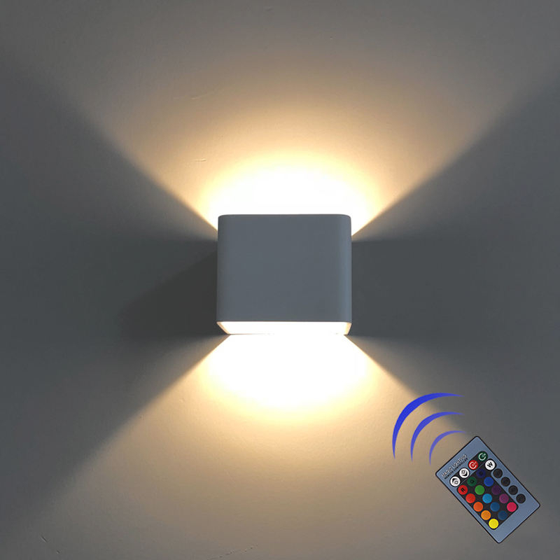 Lámpara de soporte de pared para interiores, decoración de villa, montaje en pared, cambio de color, fácil instalación, luz nocturna LED de pared