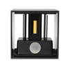 Sensor de movimiento de cubo Luz de pared LED de alta calidad 12W Blanco ajustable al aire libre ip65 a prueba de agua para sala de estar interior