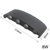 Lámpara de pared Led de 8W para exteriores, interiores, Ip65, arriba, abajo, blanco, negro, moderno, para el hogar, escaleras, dormitorio, mesita de noche, luz de baño