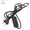 Cable de enchufe de la UE con interruptor de botón doble de venta caliente con enchufe de cable de alimentación de seguridad 100%