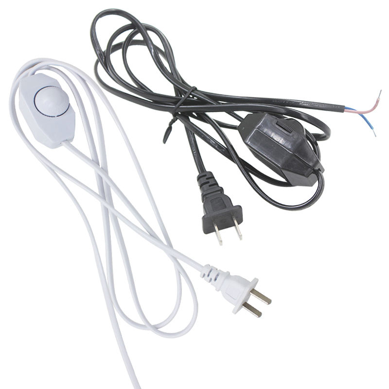 Regulable 1,8 m UE/EE. UU. Enchufe interruptor de luz interruptor redondo Cable de alimentación para lámparas LED pantalla luces de papel lámparas de estrellas