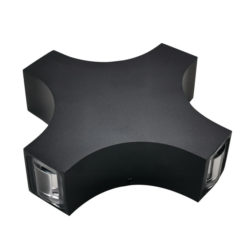 Luz de noche de noche de haz cruzado de 4W Decoración industrial RGB luz de pared led baño de jardín IP65 luces hacia arriba y hacia abajo