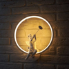 Recién llegado, candelabro led moderno, luz de pared elegante, anillo de luz artística, montaje en pared para luces de hotel de interior