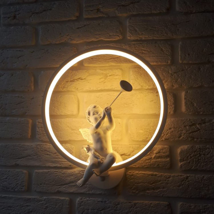 Recién llegado, candelabro led moderno, luz de pared elegante, anillo de luz artística, montaje en pared para luces de hotel de interior