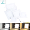 Panel LED cuadrado de potencia máxima regulable ultrafino, lámpara de techo, luz LED descendente de 3W/4W/6W/9W/12W/15W/18W/24W, blanco cálido/frío