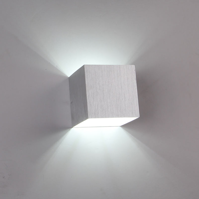Lámpara de pared LED de 3W, AC85-265V, accesorio de iluminación para decoración de interiores, aplique de pared, porche, aluminio empotrado para dormitorio, sala de estar, pasillo