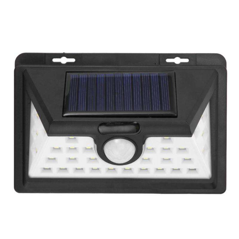 Lámpara de pared solar con sensor de movimiento PIR de 32 LED Luz de jardín impermeable para exteriores Luz solar de montaje en pared de emergencia