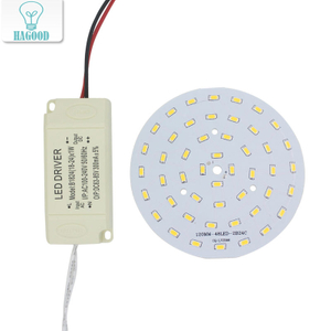 3W 5W 7W 9W 12W 15W 18W 24W SMD5730 Chip de diodo emisor de luz + fuente de alimentación del controlador LED de carcasa de plástico para luz de techo LED