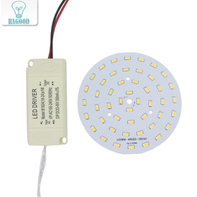 3W 5W 7W 9W 12W 15W 18W 24W SMD5730 Chip de diodo emisor de luz + fuente de alimentación del controlador LED de carcasa de plástico para luz de techo LED