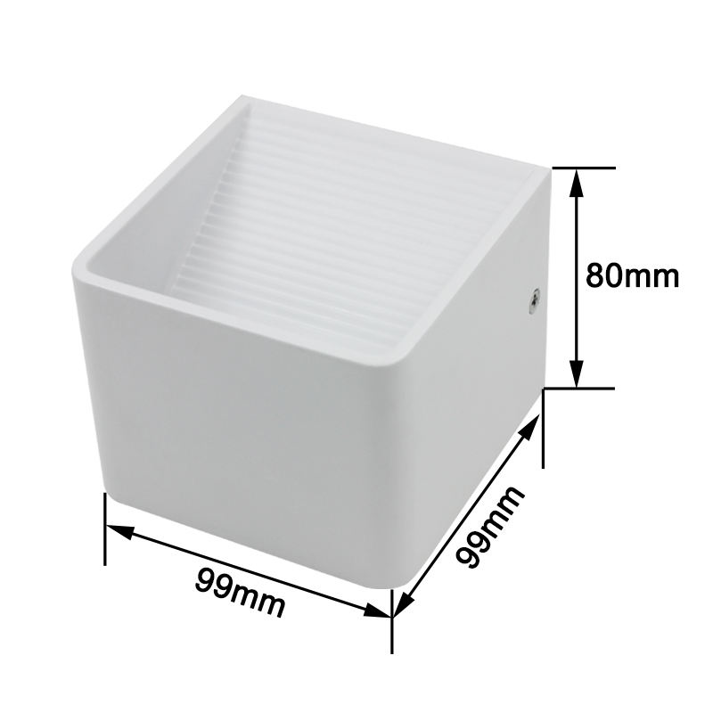 Lámpara de pared led de cubo de 3W de alta calidad con control remoto rgb para iluminación de sala de estar interior