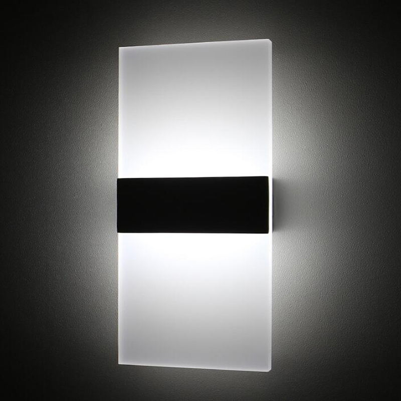 Precio de fábrica LED Luces de pared Acrílico interior moderno paso luz vanidad luces baño montaje en pared para la venta