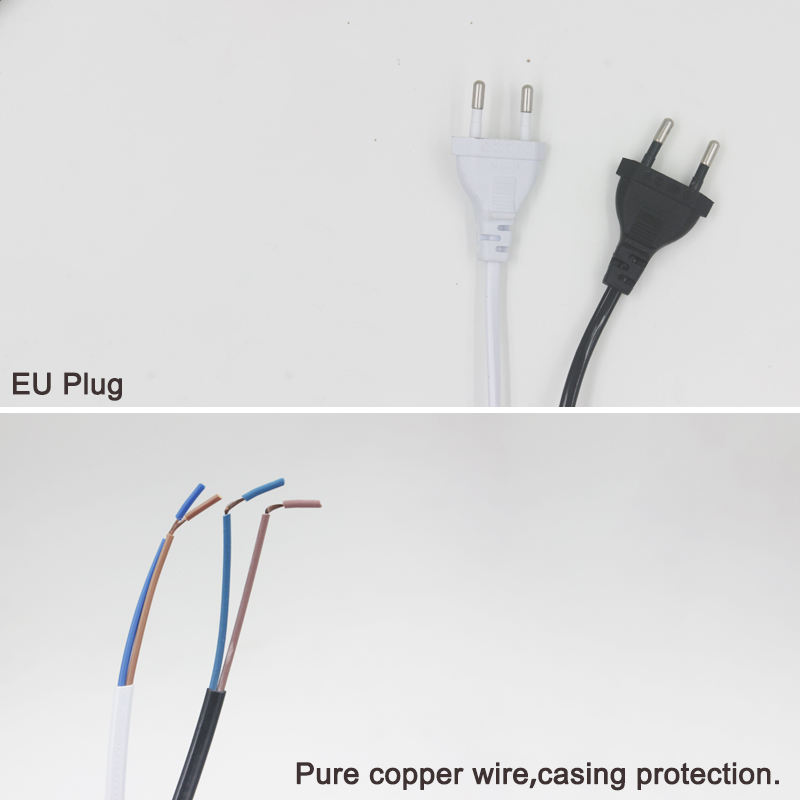 Cable de línea de 1,8 m 303 Cable de alimentación de encendido y apagado para lámpara LED con interruptor de botón Enchufe de la UE Cambio de luz transparente