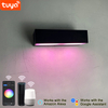 Aplicación de lámpara de pared inteligente de 9W luz led controlada por aplicación de iluminación móvil Control de aplicación TUYA lámpara de pared LED impermeable al aire libre luz de pared rectangular