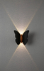NUEVA lámpara de alta calidad de 6 W, lámpara elegante de mariposa a prueba de agua, lámpara de pared de concha de oro negro y luz nocturna para exteriores