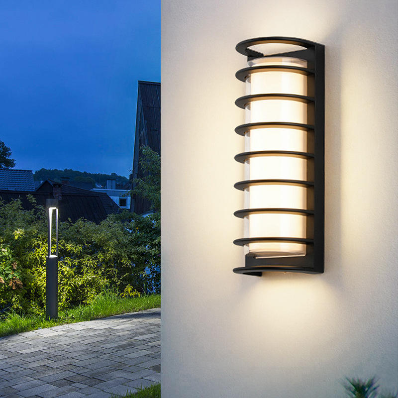 Lámpara de pared LED acrílica redonda para exteriores, para Villa, patio, lámpara de pared Exterior, escalera, pasillo, lámpara de pasillo, lámparas de pared para balcón