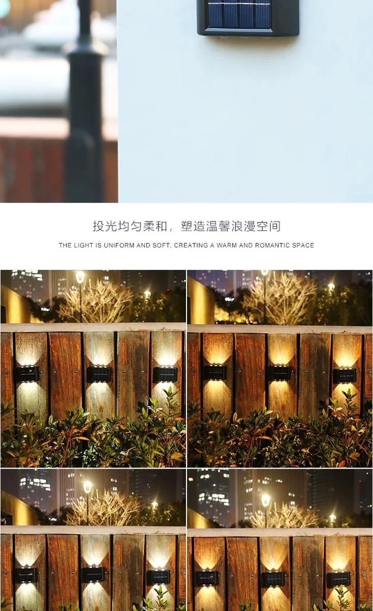 Luz de aluminio con luz solar para jardín con sensor de movimiento Luz solar para exteriores con sensor de movimiento