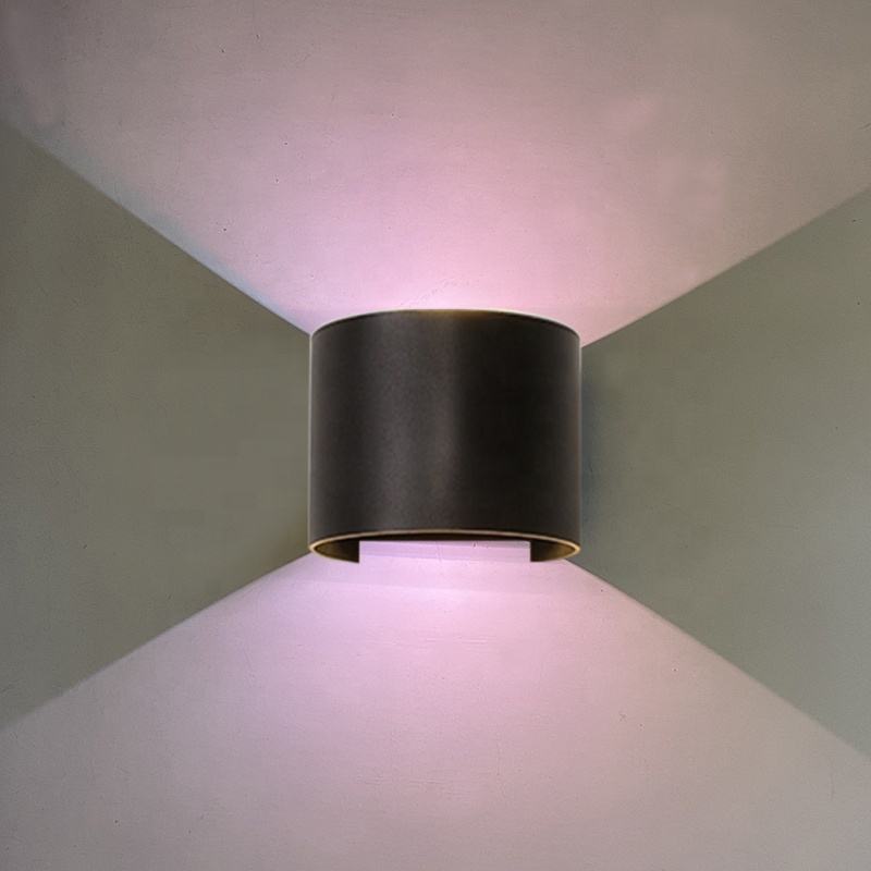 Lámpara de pared nórdica moderna de 12 W, resistente al agua, Ip65, Led de aluminio para exteriores, luz de pared hacia arriba y abajo para jardín, Hotel, luminosa, montada en la pared