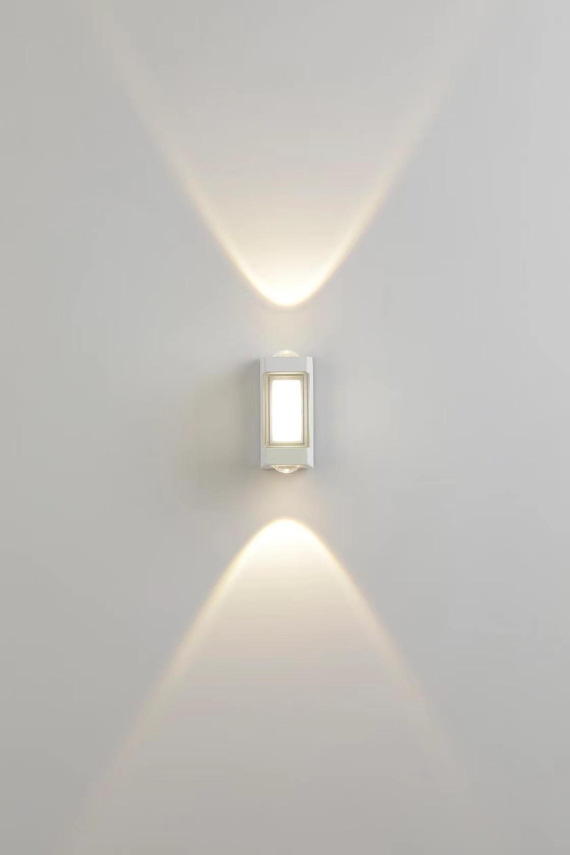 Lámpara de pared LED a prueba de agua, luces decorativas para jardín, luz de pared exterior de aluminio hacia arriba y hacia abajo, lámpara de pared LED montada