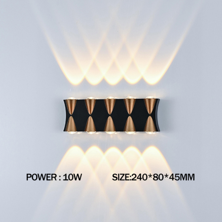 LED impermeable IP65 jardín balcón lámpara de pared decorativa interior y exterior luz de pared
