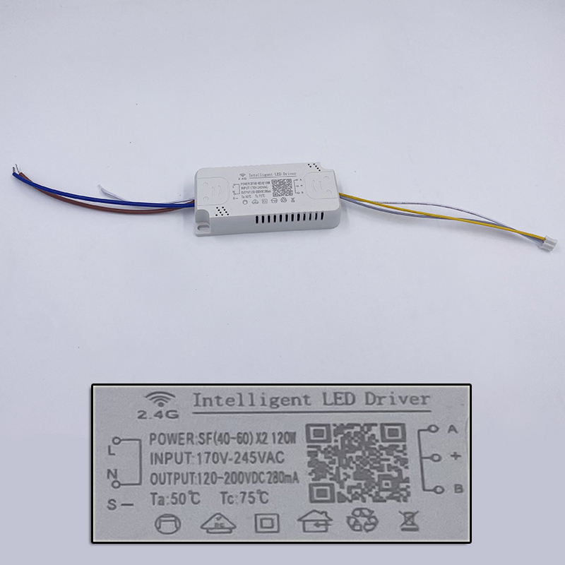 2 vías 48-160W 2.4g Controlador LED Controlador de lámpara Controlador de temperatura de tres colores Transformadores de iluminación LED Alta calidad Seguro 2.4G Controlador Fuente de alimentación Controlador de adaptador LED