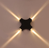 Nueva lámpara LED de pared para exteriores 12W Cross Star 4 iluminación lateral impermeable IP65 para decoración de balcón de jardín
