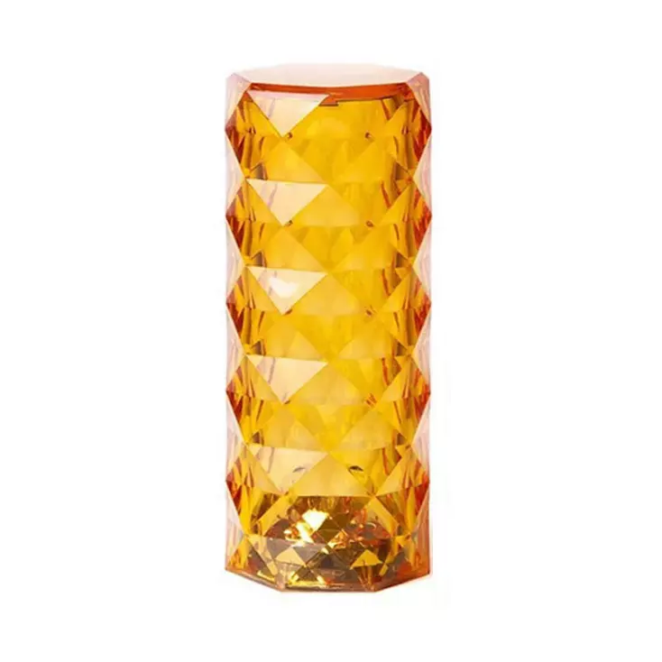 Lámpara de mesa con control remoto por infrarrojos Lámpara de escritorio de cristal interior de 16 colores Lámpara de mesa de acrílico transparente Control remoto RGB Dormitorio de cristal rosa creativo Luz de noche táctil