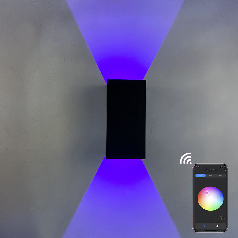 Lámpara de pared Tuya de 9 W, Control de aplicación de luz, iluminación exterior inteligente, luz acrílica montada en la pared, lámparas de pared inteligentes Led, candelabro
