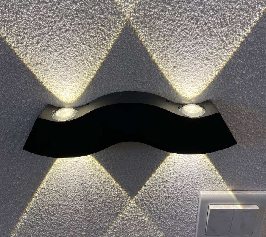 Aplique de luz led decorativo con 4 barbas y luz de noche para exterior aplique de pared decorativo led resistente al agua