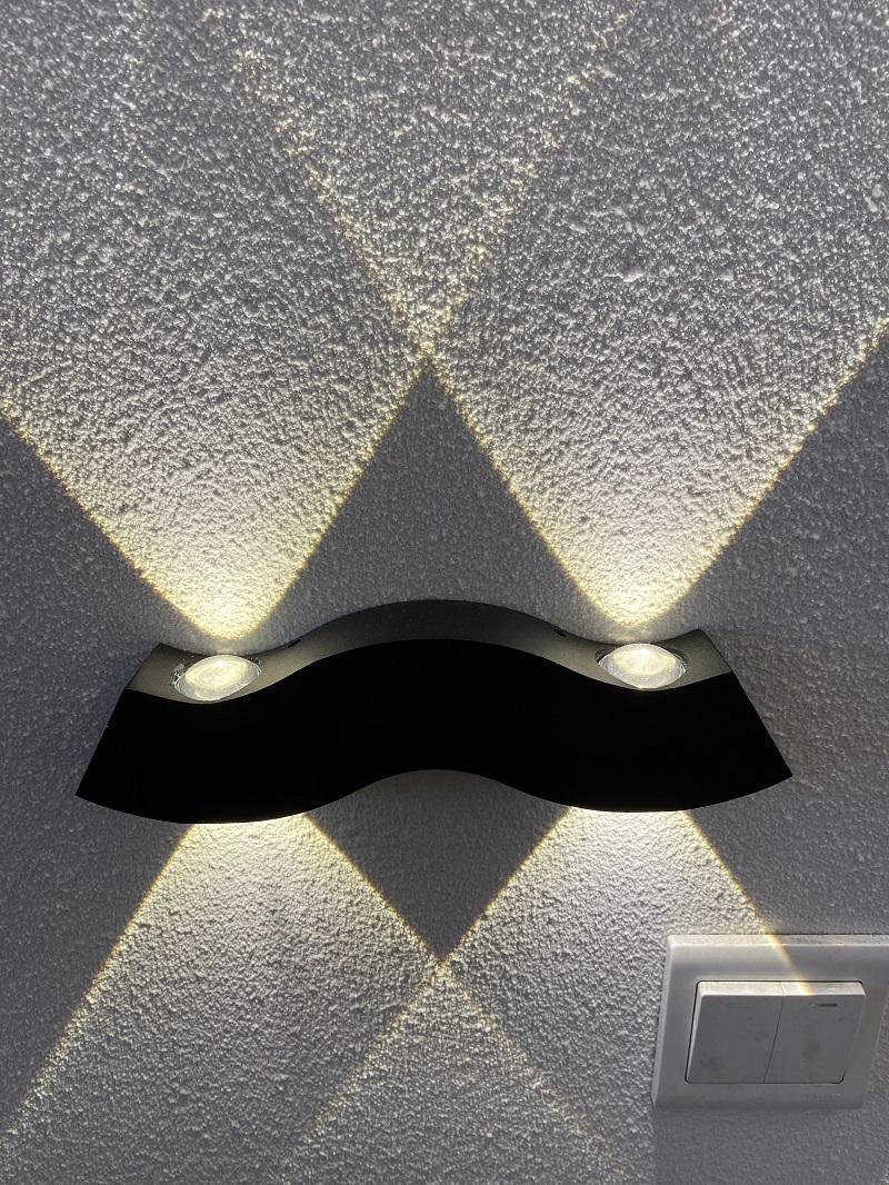 Aplique de luz led decorativo con 4 barbas y luz de noche para exterior aplique de pared decorativo led resistente al agua