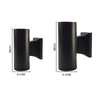 6W 12W COB Up Down impermeable IP65 lámpara de porche de doble cabeza cilindro exterior interior balcón accesorio Led pared lámpara de pared