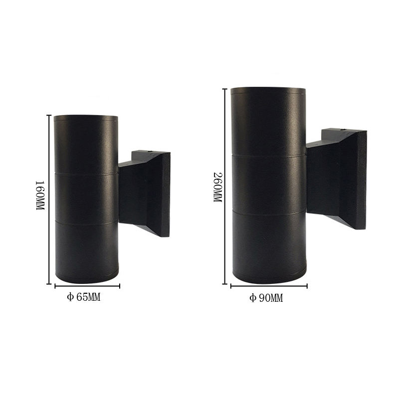 6W 12W COB Up Down impermeable IP65 lámpara de porche de doble cabeza cilindro exterior interior balcón accesorio Led pared lámpara de pared