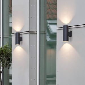 6W 12W COB Up Down impermeable IP65 lámpara de porche de doble cabeza cilindro exterior interior balcón accesorio Led pared lámpara de pared
