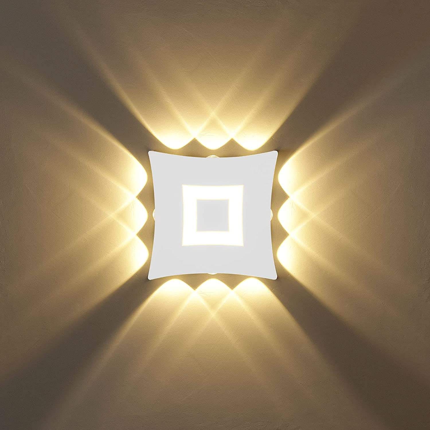 Lámpara de pared moderna Cubo Led Aplique de pared Lámpara impermeable IP65 Luz de pared interior 110V 220V para baño Iluminación exterior 4W 6W 8W