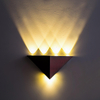 Lámpara LED de pared triangular grande de suministro de fábrica, luz de pasillo de aluminio de 5W, lámpara de decoración de pared de fondo de sala de estar para dormitorio KTV