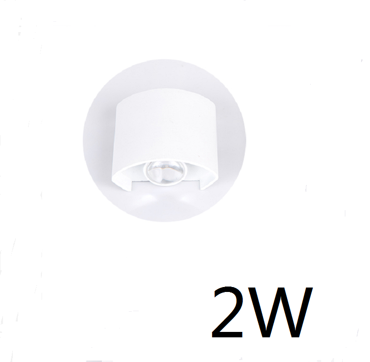 4W en forma de arco al aire libre impermeable arriba y abajo LED lámpara de pared de aluminio moderno aplique de pared iluminación luz de pared