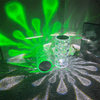 Lujo acrílico moderno transparente Led Control táctil cristal lámpara de mesita de noche luz nocturna recargable cena romántica Amazon