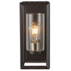 Venta caliente accesorios de iluminación de pared para exteriores acabado en negro y dorado candelabro de pared de vidrio sembrado montaje en pared para luz de jardín de porche