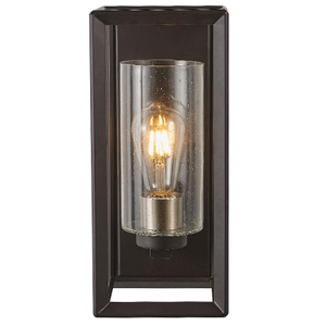 Venta caliente accesorios de iluminación de pared para exteriores acabado en negro y dorado candelabro de pared de vidrio sembrado montaje en pared para luz de jardín de porche