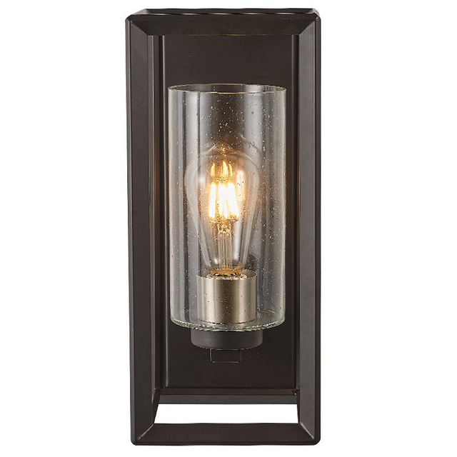 Venta caliente accesorios de iluminación de pared para exteriores acabado en negro y dorado candelabro de pared de vidrio sembrado montaje en pared para luz de jardín de porche