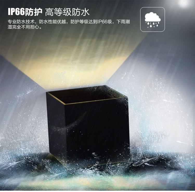 Cubo Sensor de movimiento Luz de pared LED de alta calidad Ajustable al aire libre ip65 Impermeable para sala de estar interior