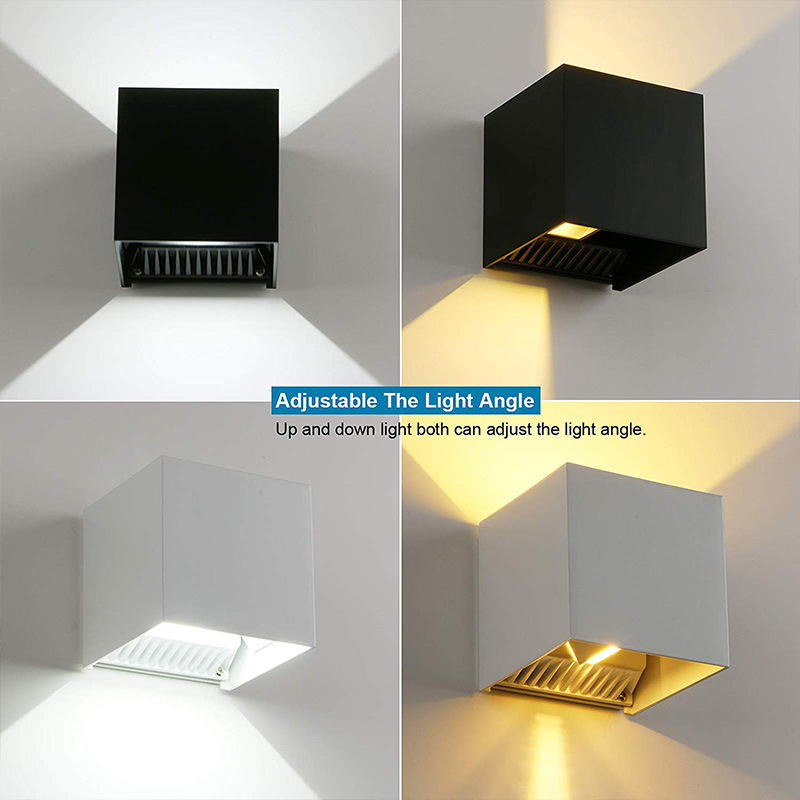 IP65 impermeable 12W 20W interior exterior Led lámpara de pared aluminio ajustable superficie montada AC85 ~ 265V Led porche luz aplique