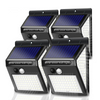 LED Solar inteligente para exteriores, impermeable, arriba y abajo, iluminación luminosa, decoración de jardín, luces solares, valla de escaleras, lámpara de luz solar