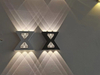 Luz de pared impermeable hacia arriba y hacia abajo, lámpara de pared de fondo Led para cabecera de dormitorio, candelabro giratorio para pasillo, iluminación de pared para interiores