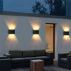 Luz solar de pared arriba y abajo, decoración exterior, jardín, patio, luz de pared para el hogar, impermeable, luminosa para exteriores