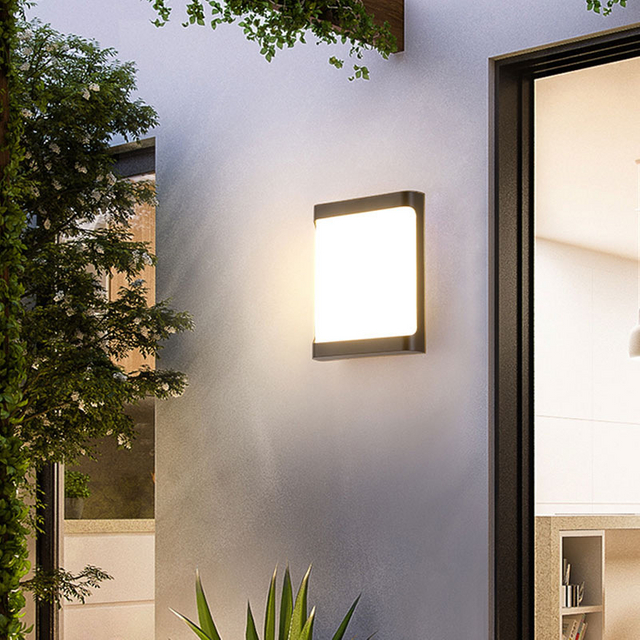 Luz de pared exterior impermeable Simple Led jardín pasillo luz exterior puerta cabeza luz Exterior pared balcón a prueba de humedad Patio