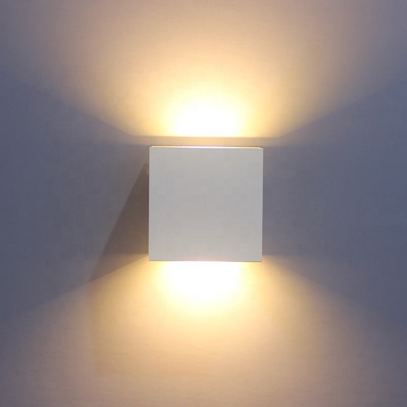 Estilo Industrial 12W AC85-265V impermeable IP65 haz ajustable de aluminio al aire libre LED cubo impermeable aplique de luz de pared