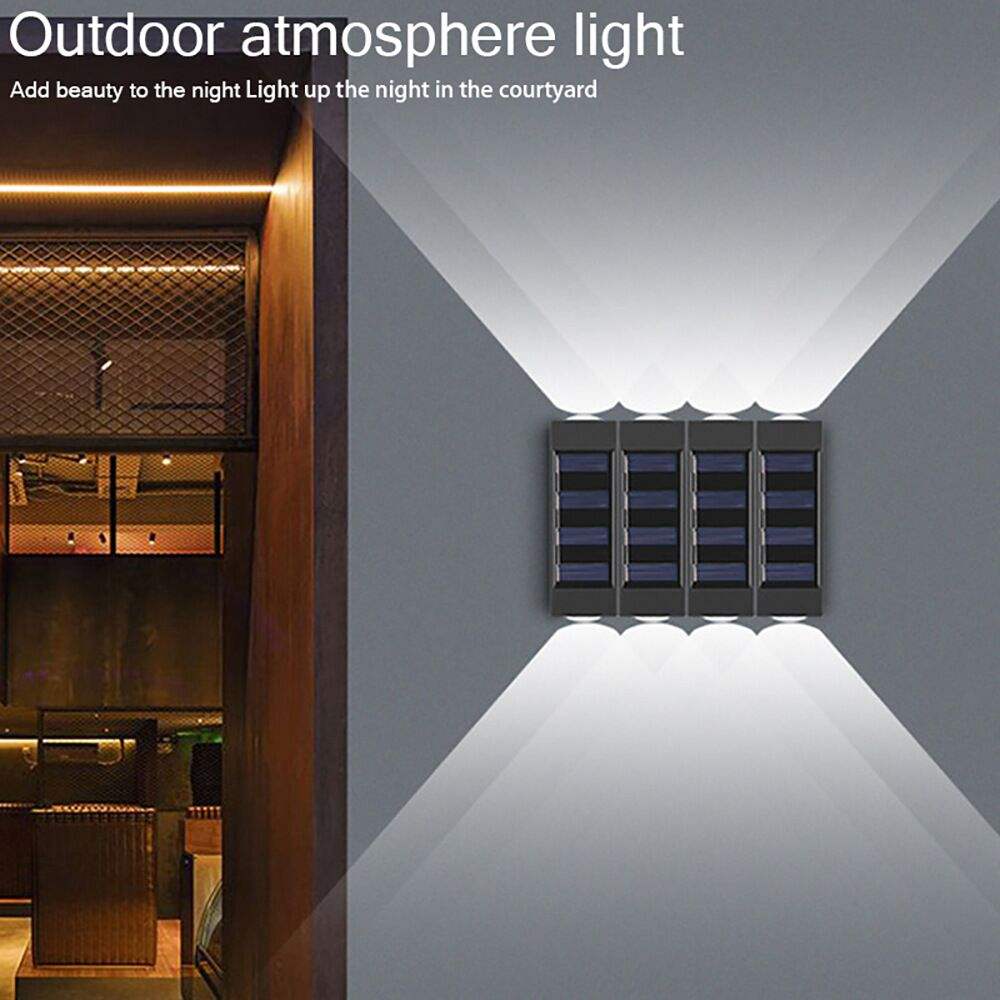 Luces LED solares Lámpara de pared para exteriores Decoración Solar Wandlamp Outdoor
