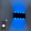 2022 aplicación Tuya Smart Home WiFi aplicación controlada 85-265V RGBW IP65 aluminio impermeable Led lámpara de jardín inteligente Led exterior arriba y abajo luz de pared